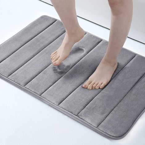Non-Slip Indoor Doormat 40 x 60 cm, Machine Washable Entrance Mat, Soft, Absorbent and Durable Indoor Entrance Mat, Ultra Durable Non-Slip, Dark Gray (1/5)