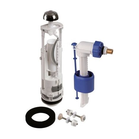Mécanisme de chasse d'eau silencieux avec robinet à poussoir double débit – Économie d'eau 3-6L – Installation facile – Garantie 10 ans – Serrurerie-Boutique (1/3)