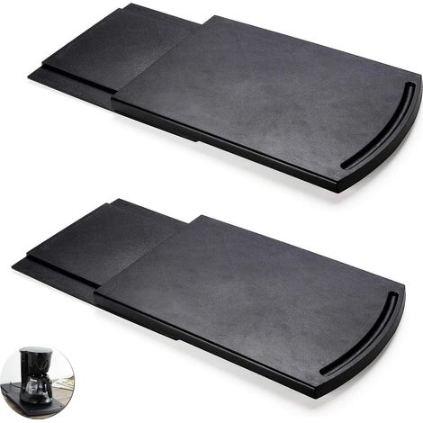 Lot de 2 plateaux coulissants pour cafetière, curseur pour appareil de comptoir pour grille-pain mélangeur sous le meuble (1/2)