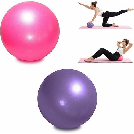 Pack 9" Pilates Balls - Small Stability Exercise Ball for Yoga Barre, Workout & Physical Therapy - Comes with Inflatable Straw (1/5)