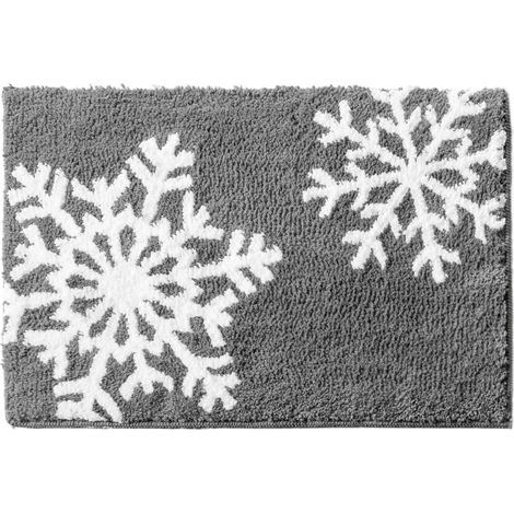 Tapis De Bain - Fibres Fines - Dos En Tpr Antidérapant - Pour Salle De Bain Et Sol Intérieur - 1 Pièce (1/4)