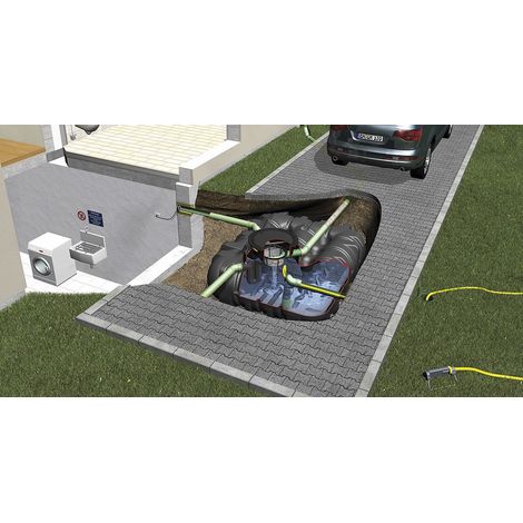 PLATIN Flachtank Paket 5000L Garten-Connect befahrbar
