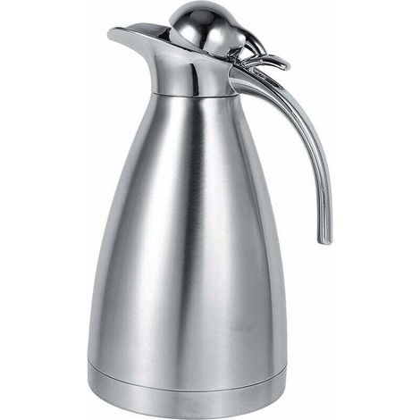 Fiole Thermos, Cafetière en Acier Inoxydable Double Paroi Isolée sous Vide Thermos Flacon Thermos Chaud pour Café, Eau Chaude, Thé(2L-B-RED-B) (1/4)