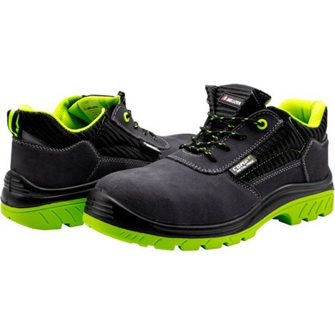 Zapato Seguridad T47 S1P Bellota Serraje Negra/Verde Comp+ Pu/Pl N