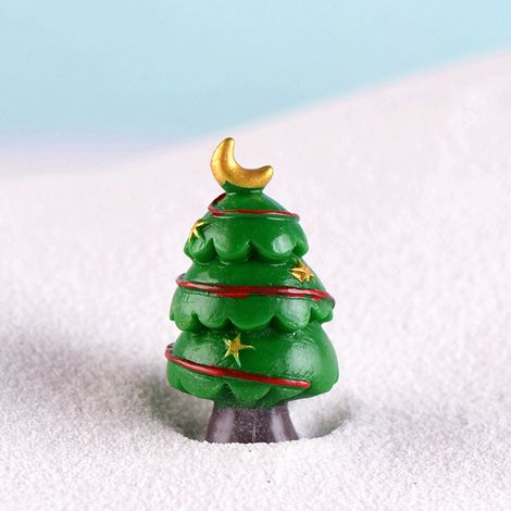 Décoration De Sapin De Noël - Arbre De Noël Miniature En Résine - Simulation Arbre Festif Pour Intérieur Extérieur - Lot De 1 Pièce (1/3)