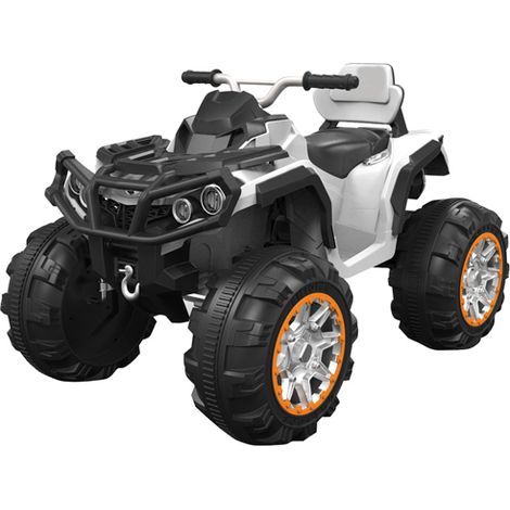 Quad elettrico bianco per bambino con batteria 12 volt e (1/3)