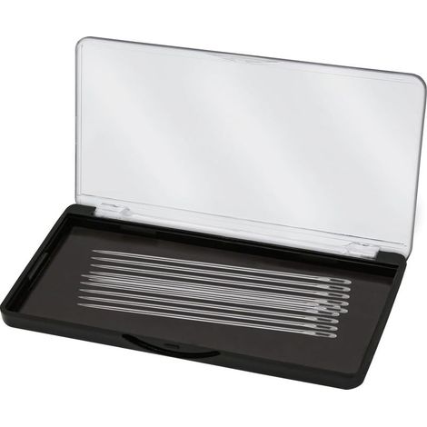 Étui magnétique pour aiguilles avec couvercle transparent, boîte de rangement pour aiguilles à coudre avec fermeture à pression, aimant intégré puissant maintenant les aiguilles de moins de 10,5 cm (1/5)