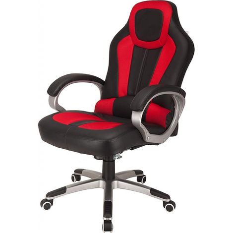 Deluxe Padded Gaming Office Chair - Red/Black (1/5)