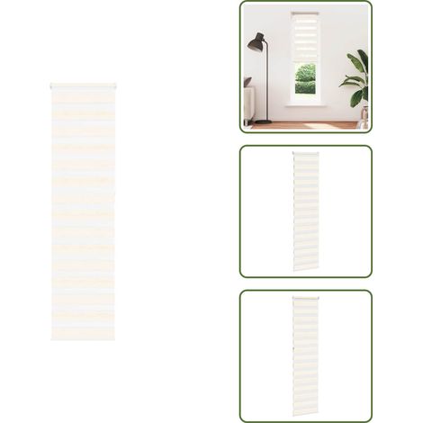 The Living Store Doppelrollo Marmorbeige 60x230 cm Stoffbreite 55,9 cm Polyester - Jalousie