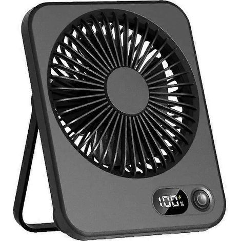Ultra-quiet folding desk fan, mini fan, black desk fan (1/5)