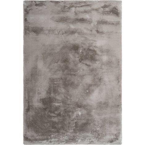 Tapis shaggy taupe doux antidérapant intérieur - 110 x 60 cm (1/4)