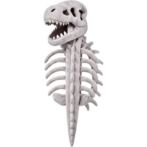 Costume squelette dinosaure – gris, 90 cm, peluche, Halloween (1/5)