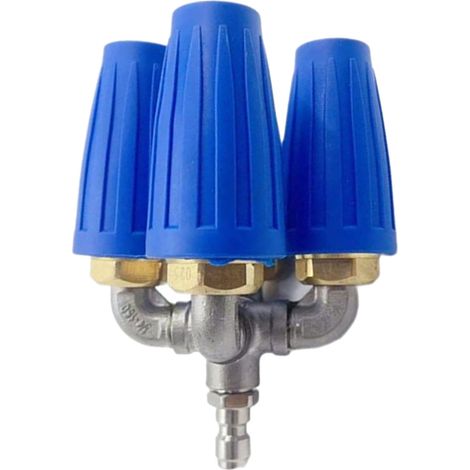 Buse turbo 4 en 1 pour nettoyeur haute pression, 4000 PSI, rotation à 360°, quadruple buse à orifice de 2 pouces avec raccord rapide 1/4 pouce. (1/5)