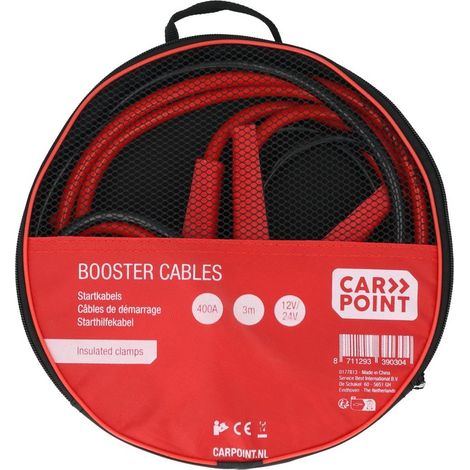 Cables De Demarrage 400A 3M 12-24V -Pinces Isolees et Poignees- Carpoint