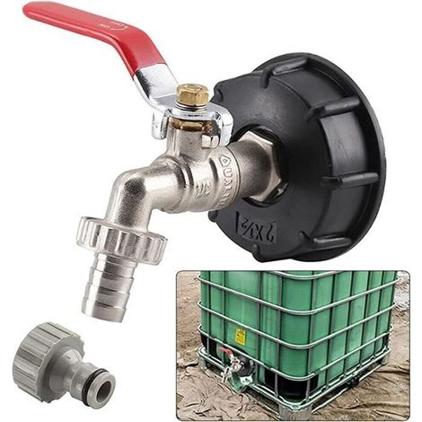 IBC Ablasshahn - MARKE - S60X6 - Schlauchanschluss - Hochwertiger Kunststoff - Durchmesser 60mm