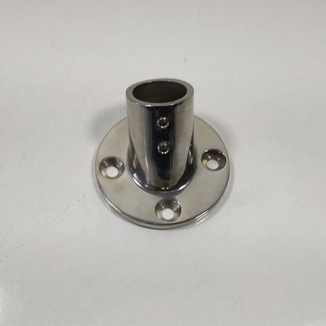 Embase tubulaire ronde en acier inoxydable 316, 30°, 22 mm, accessoires d'accastillage pour la marine et le yachting, support tubulaire rond incliné à 30°, 22 mm, en acier inoxydable 316.