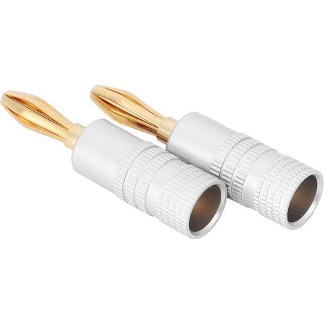 20 fiches bananes en laiton plaqué or, résistantes à l'humidité, de 4 mm, pour enceintes NAKAMICHI (1/5)
