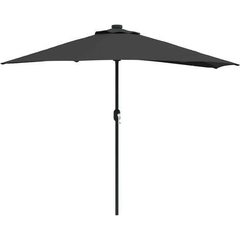 Parasol de jardin,Parasol d'extérieur Noir 294 x 150 x 224 cm tissu CFW96742 (1/5)