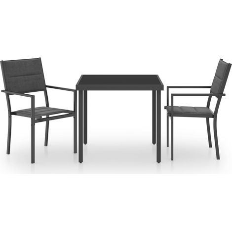 Ensemble à manger d'extérieur 3 pcs，Salon de jardin Acier CFW31937 (1/5)