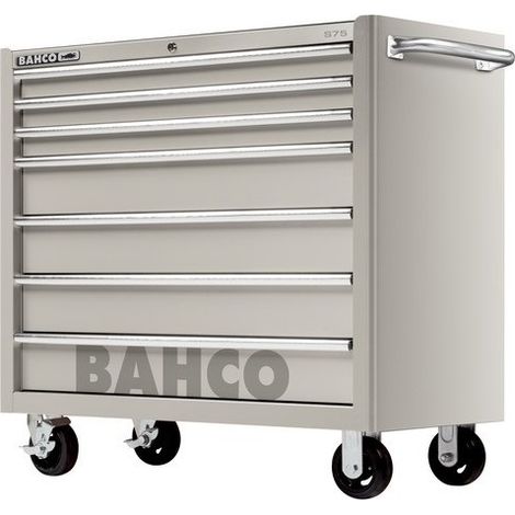 BAHCO - Servante avec 7 tiroirs en acier inoxydable 40", 995 mm x 501 mm x 1 100 mm