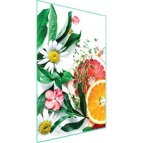 TAGLIERE IN VETRO 35x52 Fiore (1/5)