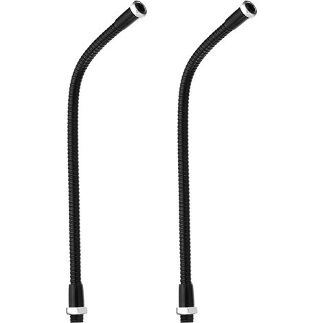Tuyau Flexible Universel de 9,8 Pouces, 2 Pièces de Tuyau Métallique Pliable à Filetage Fin M10 pour Lampe, Équipement DIY, Noir (1/5)