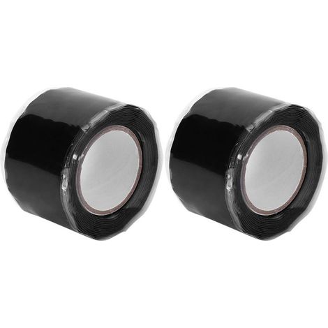 Stück 0,5 mm x 25 mm x 1,5 m schwarzes, selbstklebendes Klebeband aus hochtemperaturbeständigem Silikon (1/5)