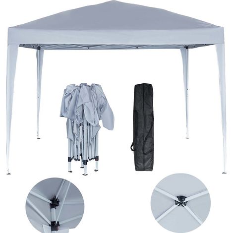 Carpa de jardín "Svetlana 3" - 9 m² - 3 x 3 m - Blanco (1/4)