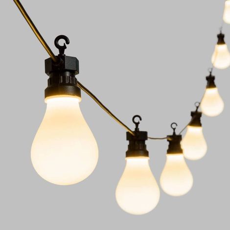Guirlande guinguette design 10 Ampoules Goutte 5,5m prolongeable Lotti (1/5)
