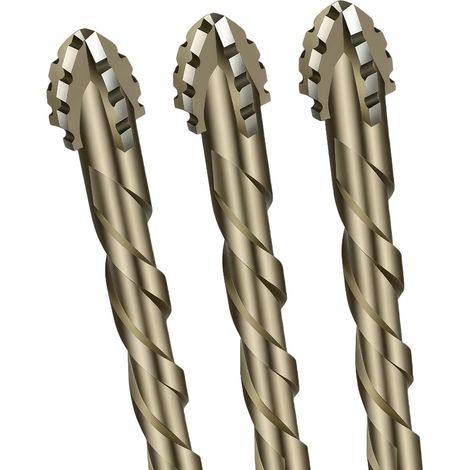 Lot de 3 forets excentriques en dents de scie en carbure avec tige hexagonale pour carrelage en céramique, fonte, verre, marbre, béton, outil de perçage à sec (1/5)