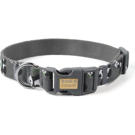 Collier pour chien en coton confortable taille M avec boucle gravable - Réglable, anti-traction pour chiens de petite et moyenne taille (1/5)