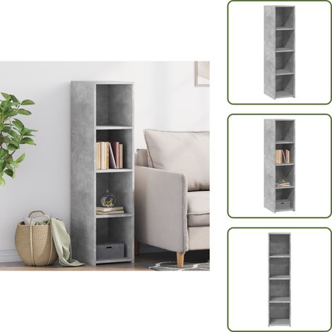 Buffet gris béton 30x41x124 cm bois d'ingénierie - Buffet Design Moderne - Meuble Rangement Cuisine - Buffet Gris - Buffet En Bois D'ingenieur - Commode Salon (1/5)