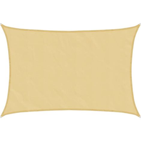 Vela Parasole Sabbia 4,5x3,5 m 100% Poliestere Oxford vidaXL