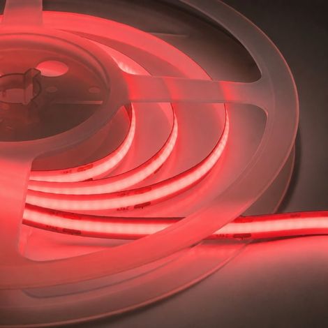 Ruban LED COB 5M 24V 8mm IP20 320LED/m - Rouge - SILAMP (1/2)