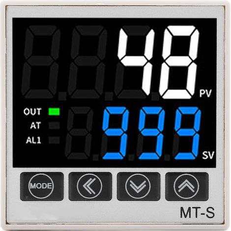 Kit régulateur de température PID intelligent afficheur digital écran rétroéclairé auto contrôle thermo AC100-240V 48 x 48 mm (1/5)