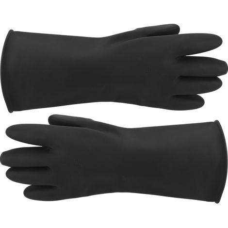 Gants chimiques résistants aux acides et bases avec manches longues (1/5)