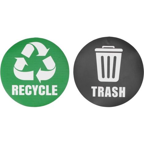 Autocollant de recyclage réutilisable, autocollant de signe de poubelle, décoration de la maison environnementale 18 pièces pour bureau à domicile (1/5)