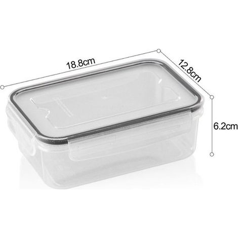 Juego de tres recipientes para almacenar alimentos de 950 ml，fabricados en plástico，100% a prueba de fugas y aptos para microondas (1/5)