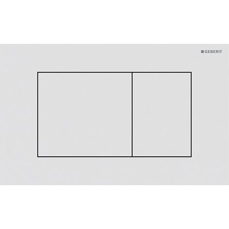 Placca Geberit Sigma40 Square Inox Bianco Opaco Doppio Tasto  115.629.JT.1 Inox bianco opaco