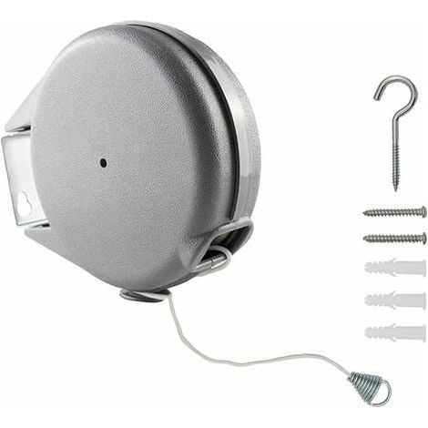Corde à linge Rétractable, 12M Étendoir à linge Corde à Linge Rétractable Antidérapante Fil à Linge Corde à Linge Portable Camping Étendoirs Amovible (1/5)