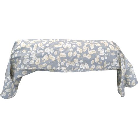 Taie de traversin percale de coton LISON GRIS 140x43 cm (1/5)