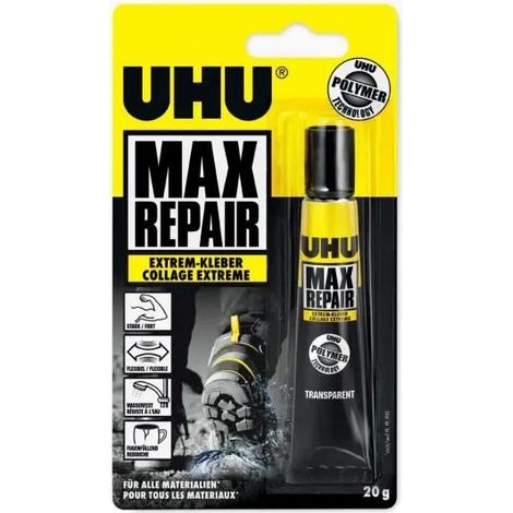 Uhu MAX REPAIR adhesivo transparente flexible para bricolaje