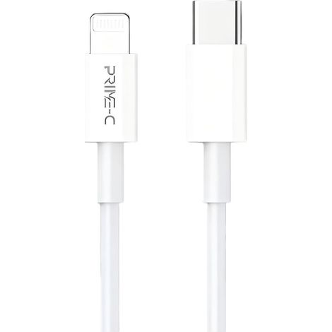 Câble de données USB-C pour Apple, 20 W, imitation TPU, 1 mètre, charge rapide sans endommager votre appareil - blanc.
