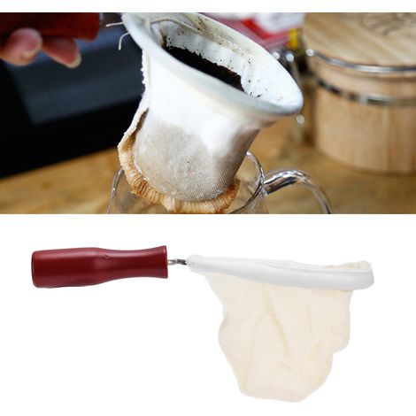 Flanell-Kaffeefilter für langsames Brühen, Filterbeutel, Filtertuch, großer Durchmesser (1/5)