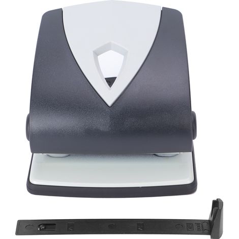 Perforatrice réglable Kedeyou, perforatrice pour feuilles mobiles, perforatrice en métal, perforatrice en plastique 2 trous pour 30 pages, noire (1/5)