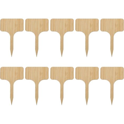 100pcs Plantes en bambou Étiquettes en bois Marque à l'étiquette de jardin dans les pots (1/5)