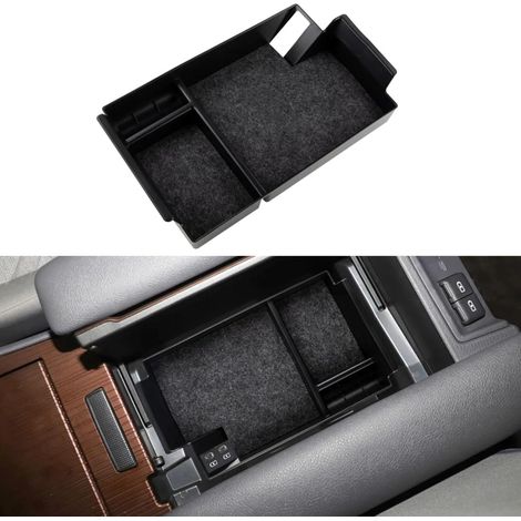 Coffre de rangement pour console centrale de voiture Sienna 2021 2022 2023, accessoires en tissu floqué, organiseur de voiture, boîte de rangement avant, plateau d'accoudoir (1/5)