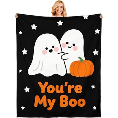 Couverture d'Halloween pour femme et homme, couverture d'Halloween pour petit ami, petite amie, panier rembourré pour femme, homme et adulte, couverture d'Halloween en flanelle pour canapé