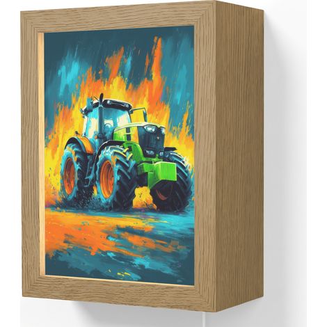APPLIQUE MURALE Abstrait - Tracteur - Vert 15x20 cm (1/5)