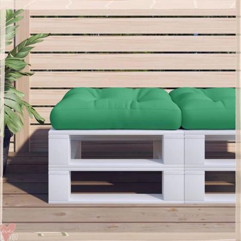 360905 Coussin de palette vert 58x58x10 cm tissu (1/5)